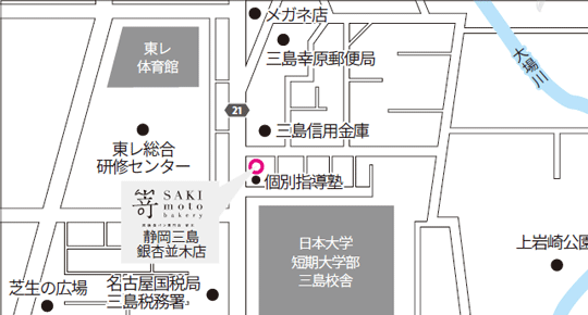 静岡三島銀杏並木店の地図